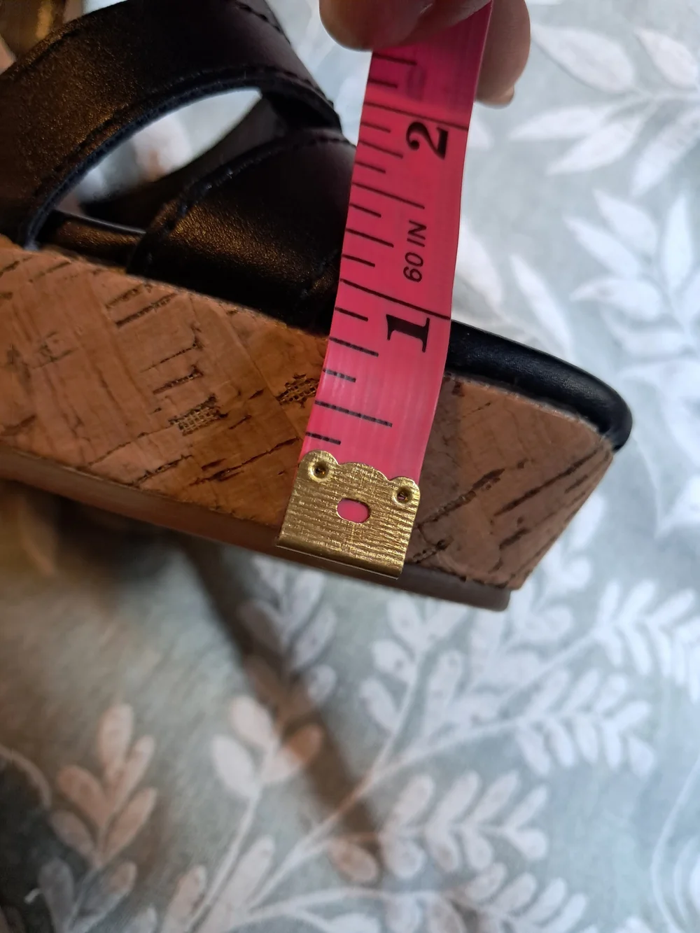 a.n.a Black Strappy Ankle-Buckle Platform Sandals 5.5